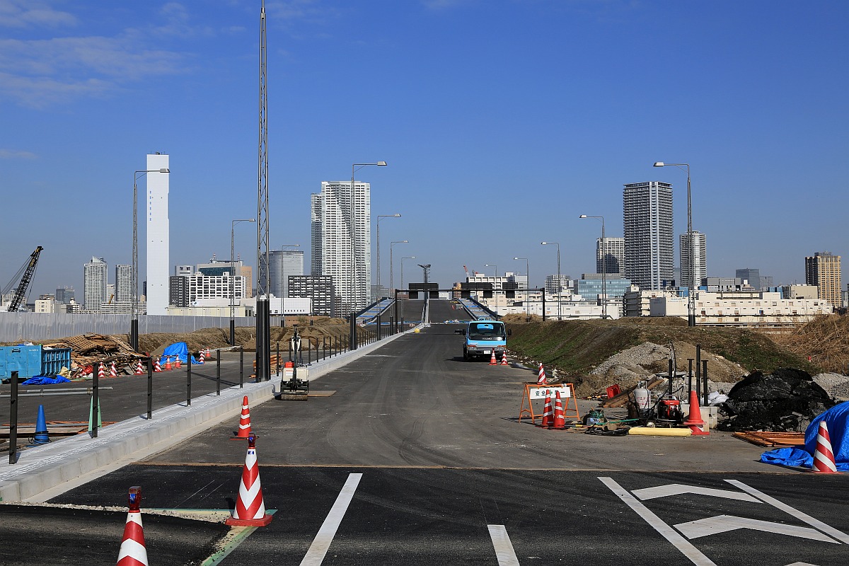 開通した富士見橋と豊洲新市場の建設現場を見て来た 超高層マンション 超高層ビル