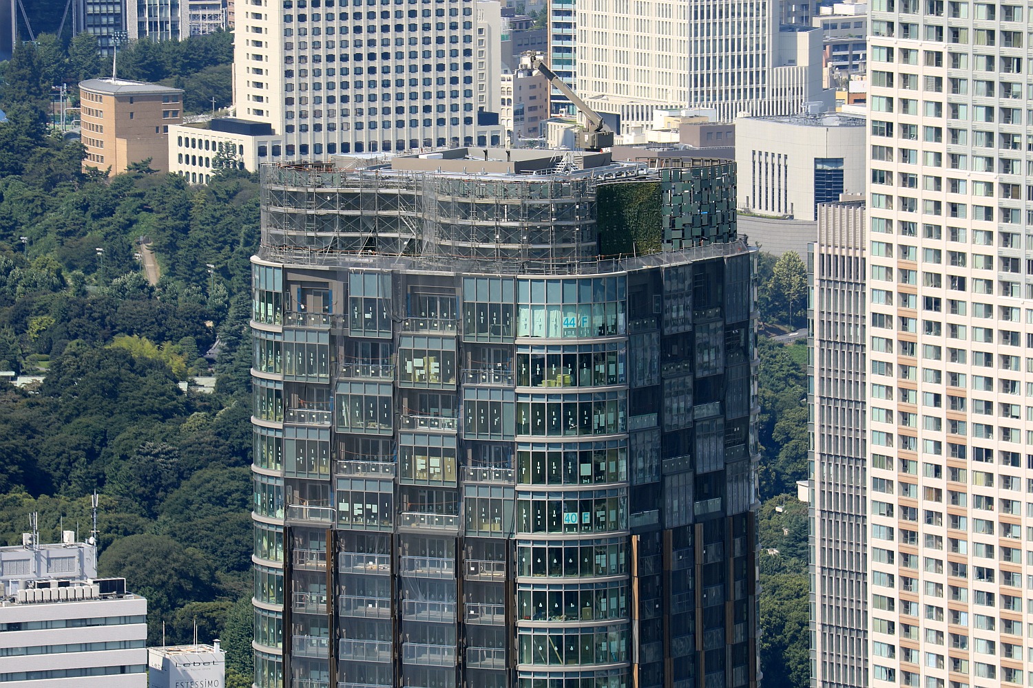 地上44階「パークコート赤坂檜町ザ タワー」の建設状況（2017.9