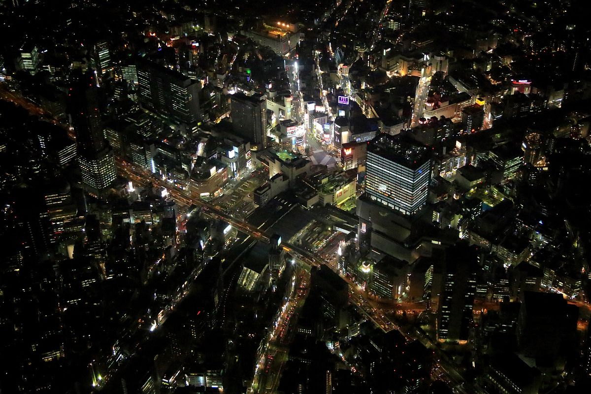 渋谷駅周辺の夜景をヘリから空撮してみた 超高層マンション 超高層ビル 渋谷駅周辺の夜景をヘリから空撮してみた 超高層マンション 超高層ビル