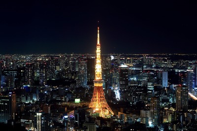 六本木ヒルズから東京タワー夜景を見る