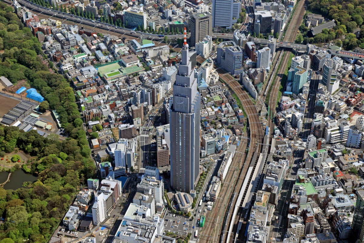 Nttドコモ代々木ビルの空撮 超高層マンション 超高層ビル