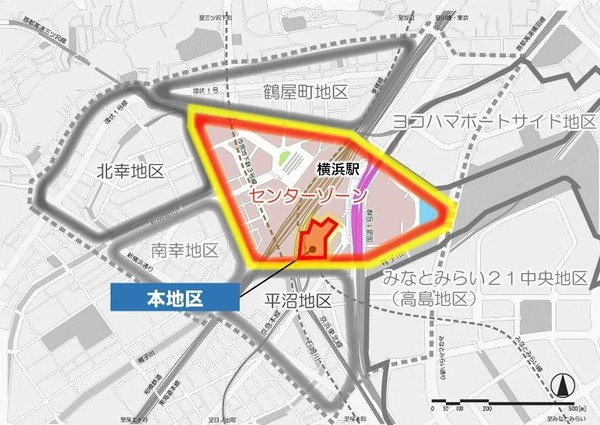 横浜駅みなみ東口地区 位置図