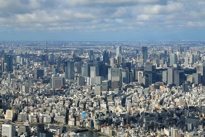 スカイツリーから見た東京都心