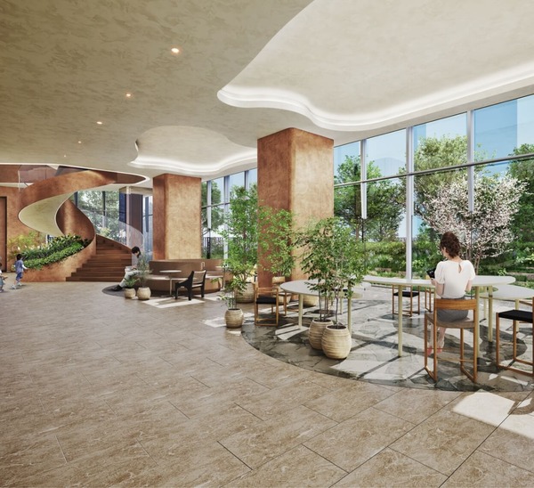 ブランズタワー大崎 オーガニックラウンジ・グリーンラウンジ完成予想CG