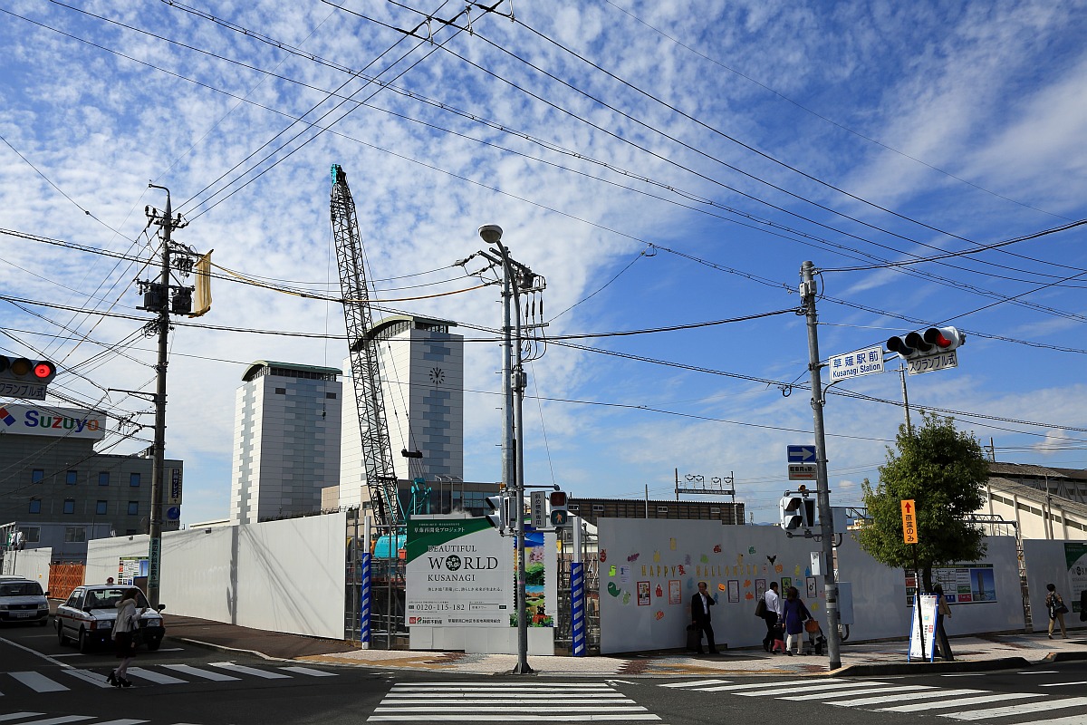 静岡市清水区「マークス・アネシスタワー草薙」の建設状況(2014年10月下旬) 超高層マンション・超高層ビル