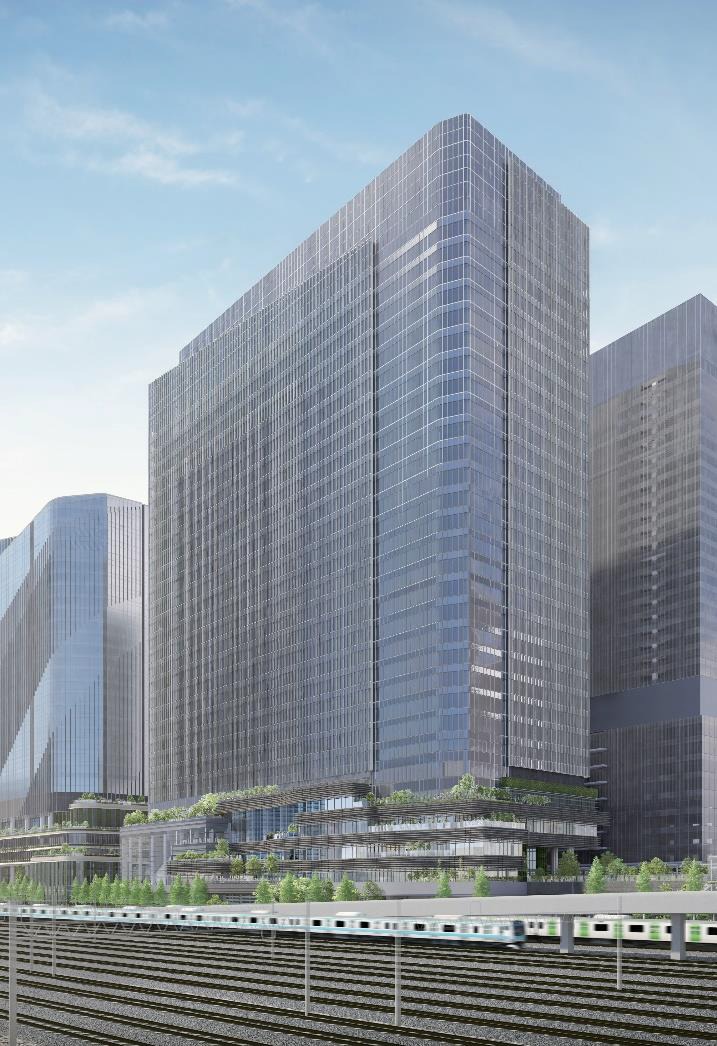 地上31階、高さ166.86m「TAKANAWA GATEWAY CITY 複合棟Ⅱ」の 地上31階、高さ166.86m「TAKANAWA GATEWAY CITY 複合棟Ⅱ」の
