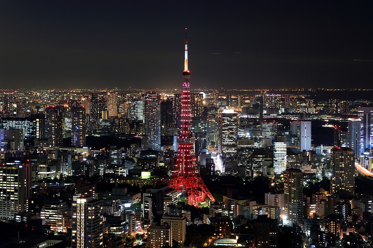 六本木ヒルズからの夜景 15年9月30日 超高層マンション 超高層ビル