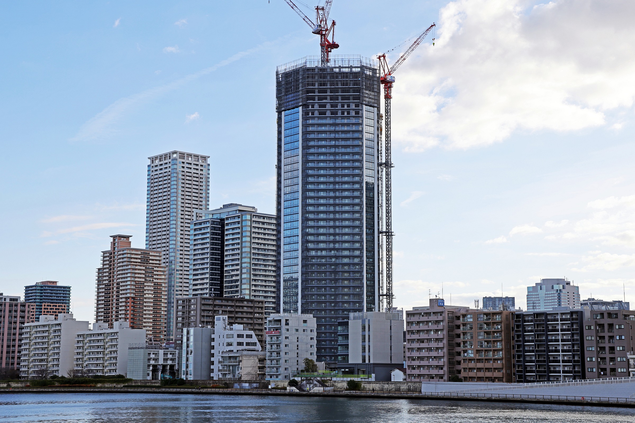 グランドシティタワー月島の建設状況！地上58階建て分譲タワマン