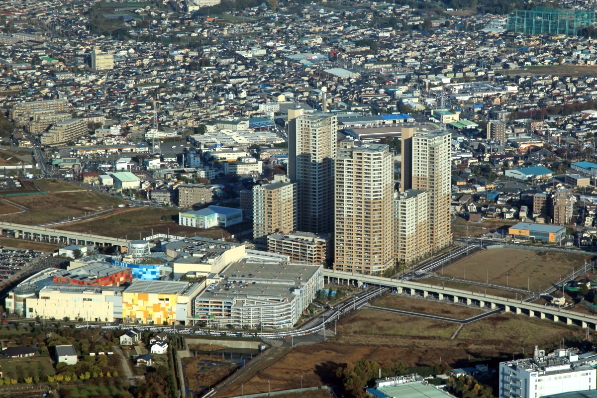 空撮 柏の葉キャンパス147・148街区 : 超高層マンション・超高層ビル