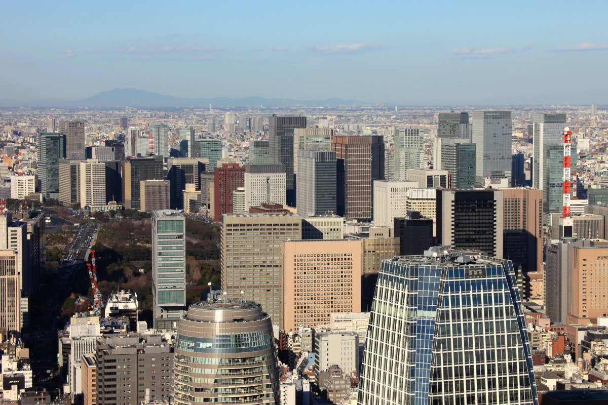東京タワーから東京超高層ビル群 超高層マンション 超高層ビル