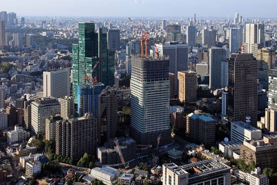 東京タワーから見た虎ノ門・六本木地区第一種市街地再開発事業