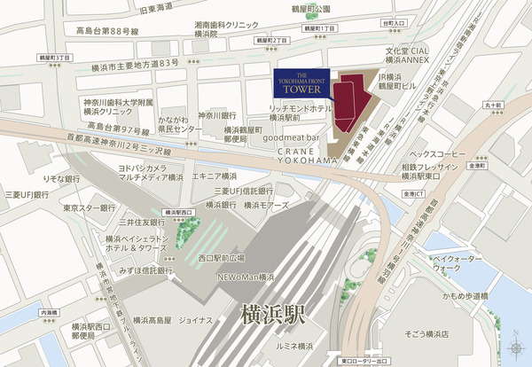 ¥¶¡¦¥è¥³¥Ï¥Þ¥Õ¥í¥ó¥È¥¿¥ï¡¼¡ÊTHE YOKOHAMA FRONT TOWER¡Ë ¸½ÃÏ°ÆÆâ¿Þ