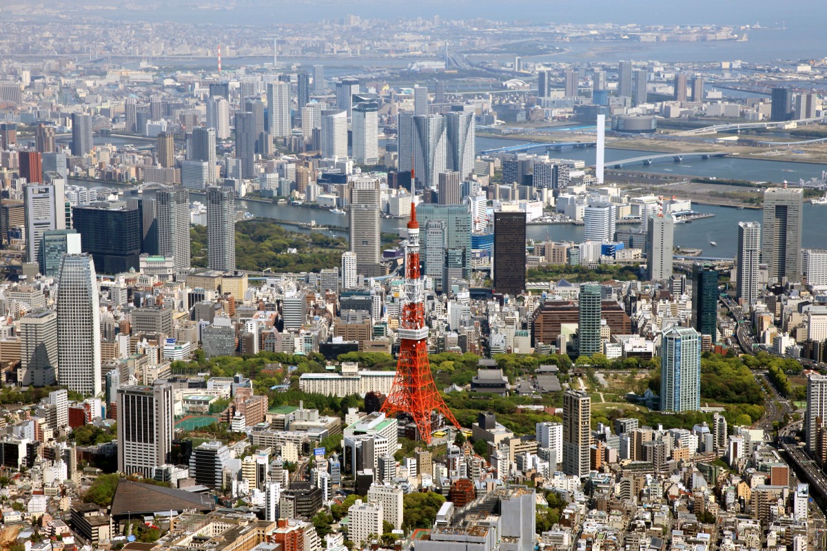 東京タワー方面の空撮と東京スカイツリーの定点観測動画 超高層マンション 超高層ビル 東京タワー方面の空撮と東京スカイツリーの定点観測動画 超高層マンション 超高層ビル