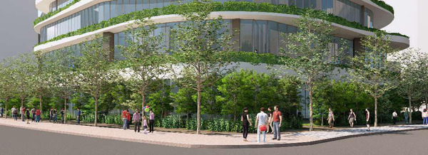 (仮称)西新宿六丁目西・新宿中央公園北西地区第一種市街地再開発事業 緑を繋ぐグリーンウォークエリア
