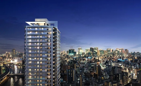 ブリリアタワー浅草柳橋 外観完成予想CG