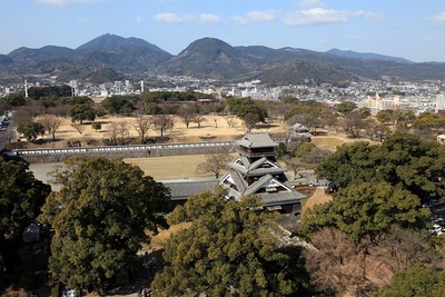 熊本城からの眺め