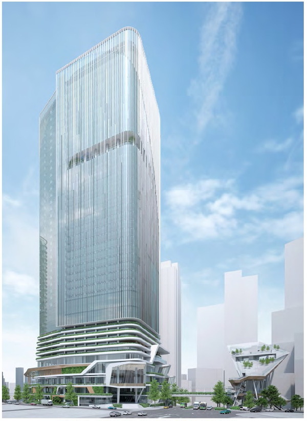 (仮称)渋谷二丁目西地区第一種市街地再開発事業 完成予想図