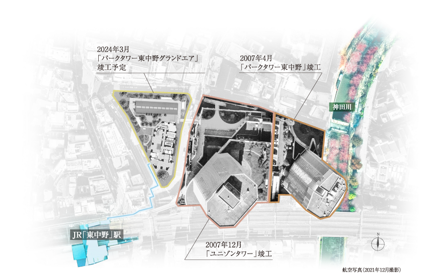 公式hpオープン 日本閣跡地 パークタワー東中野グランドエア の建設状況 三井不レジと東京建物による25階建て分譲タワマン 22 6 10 超高層マンション 超高層ビル