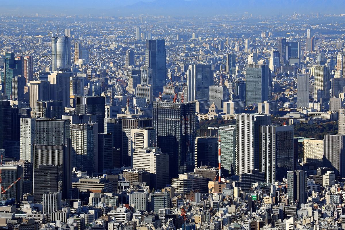 東京スカイツリーから見た東京都心の超高層ビル群 超高層マンション 超高層ビル 東京スカイツリーから見た東京都心の超高層ビル群 超高層マンション 超高層ビル
