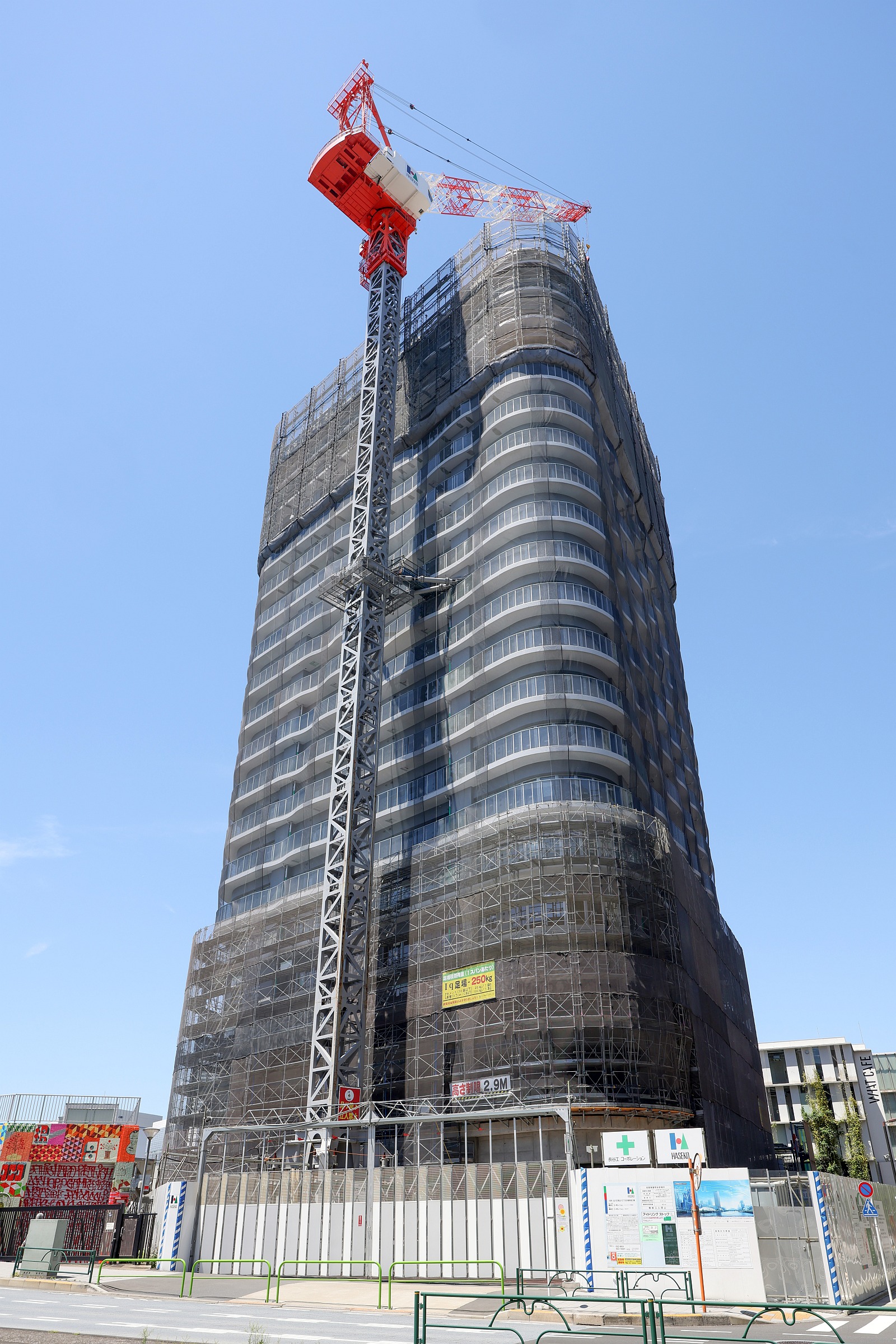 ゆうや　新品タワー 地上34階「パークタワー品川天王洲」の建設状況！20階部分建設中の天王