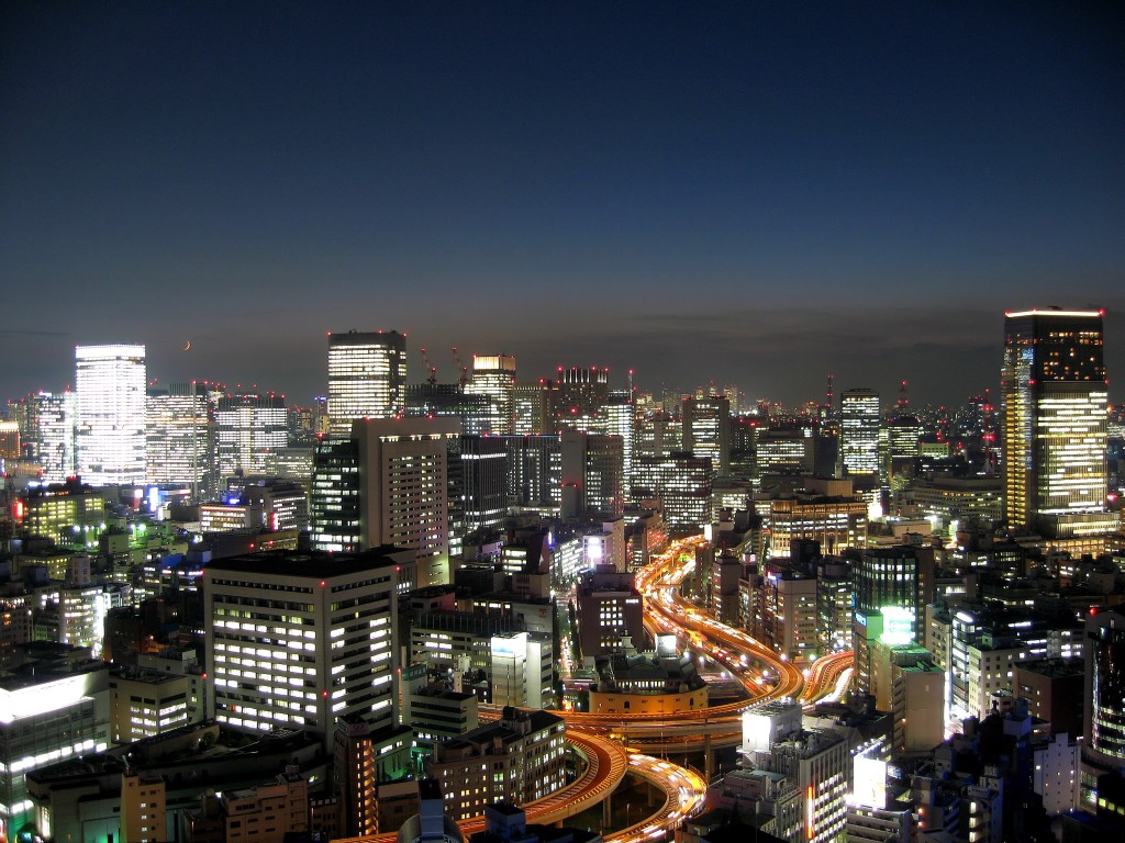 リガーレ日本橋人形町 夜景編その1 超高層マンション 超高層ビル