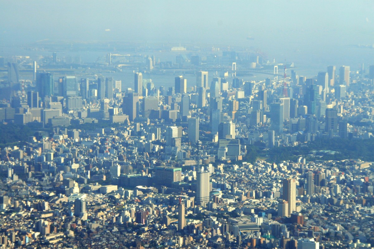 空撮 池袋と東京都心 超高層マンション 超高層ビル