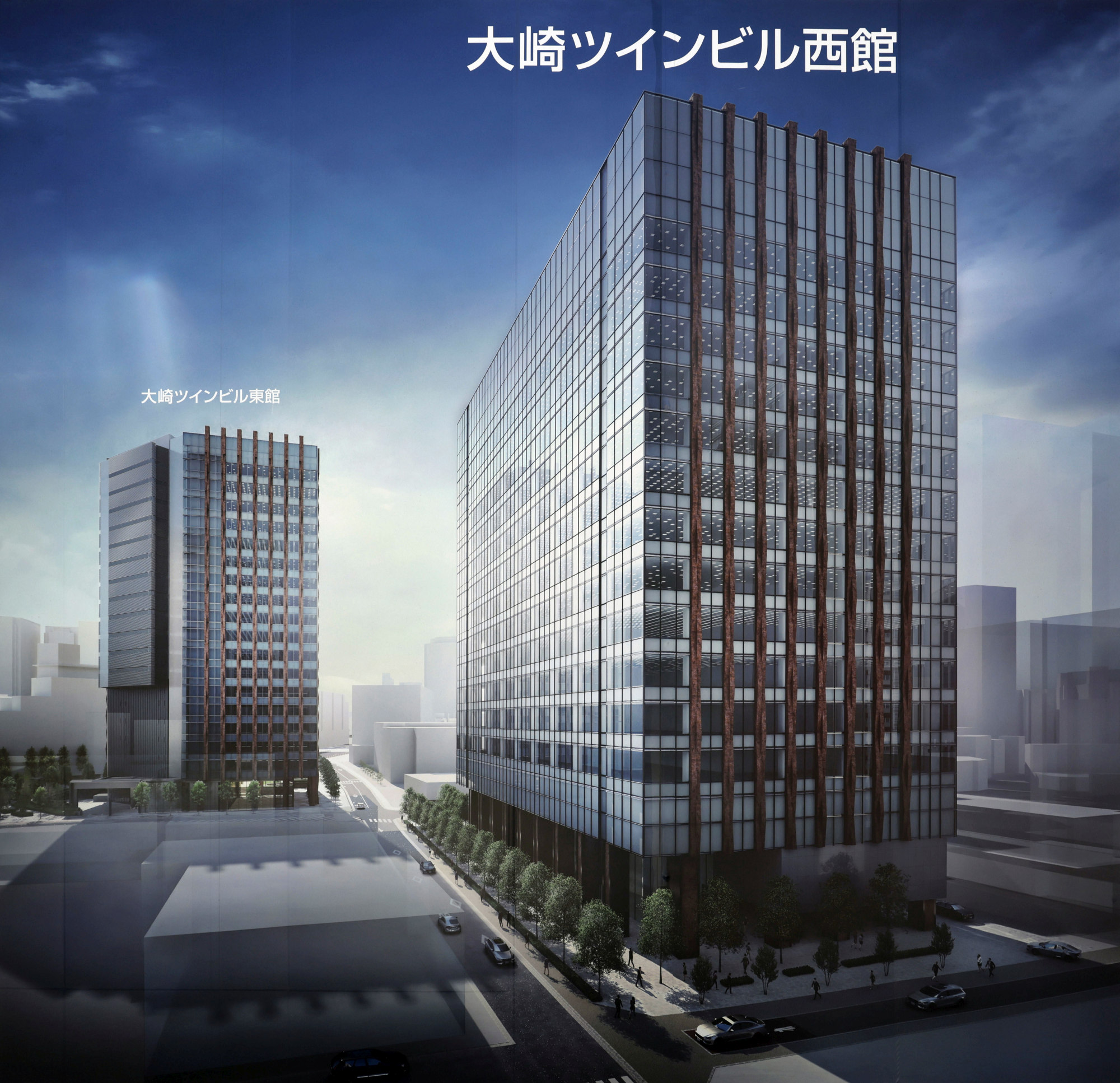 地上14階、高さ90m「住友不動産大崎ツインビル西館」の建設状況