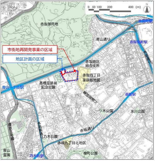 (仮称)赤坂七丁目2番地区再開発事業 位置図