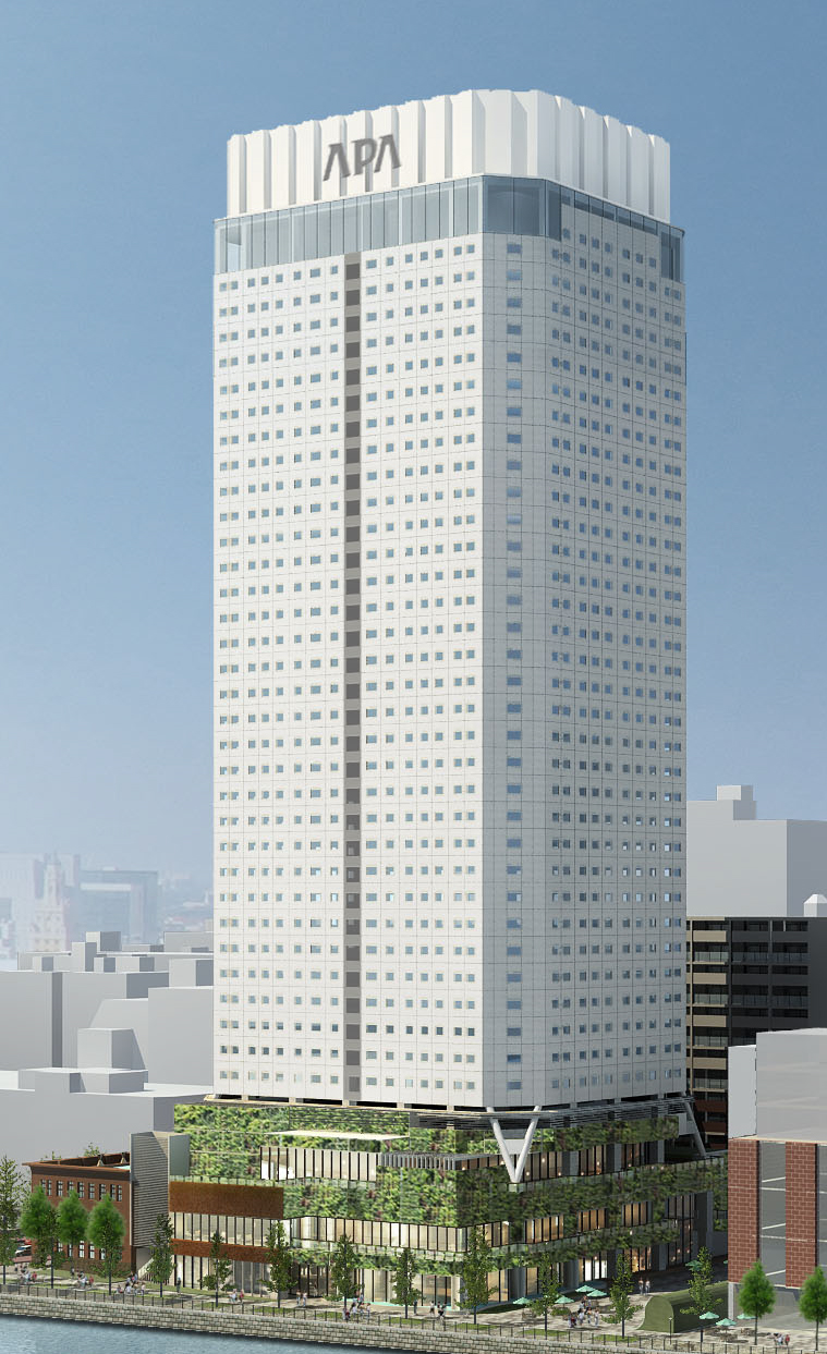 高さ約135m「アパホテル＆リゾート〈横浜ベイタワー〉」の建設状況（2017.11.19） 超高層マンション・超高層ビル