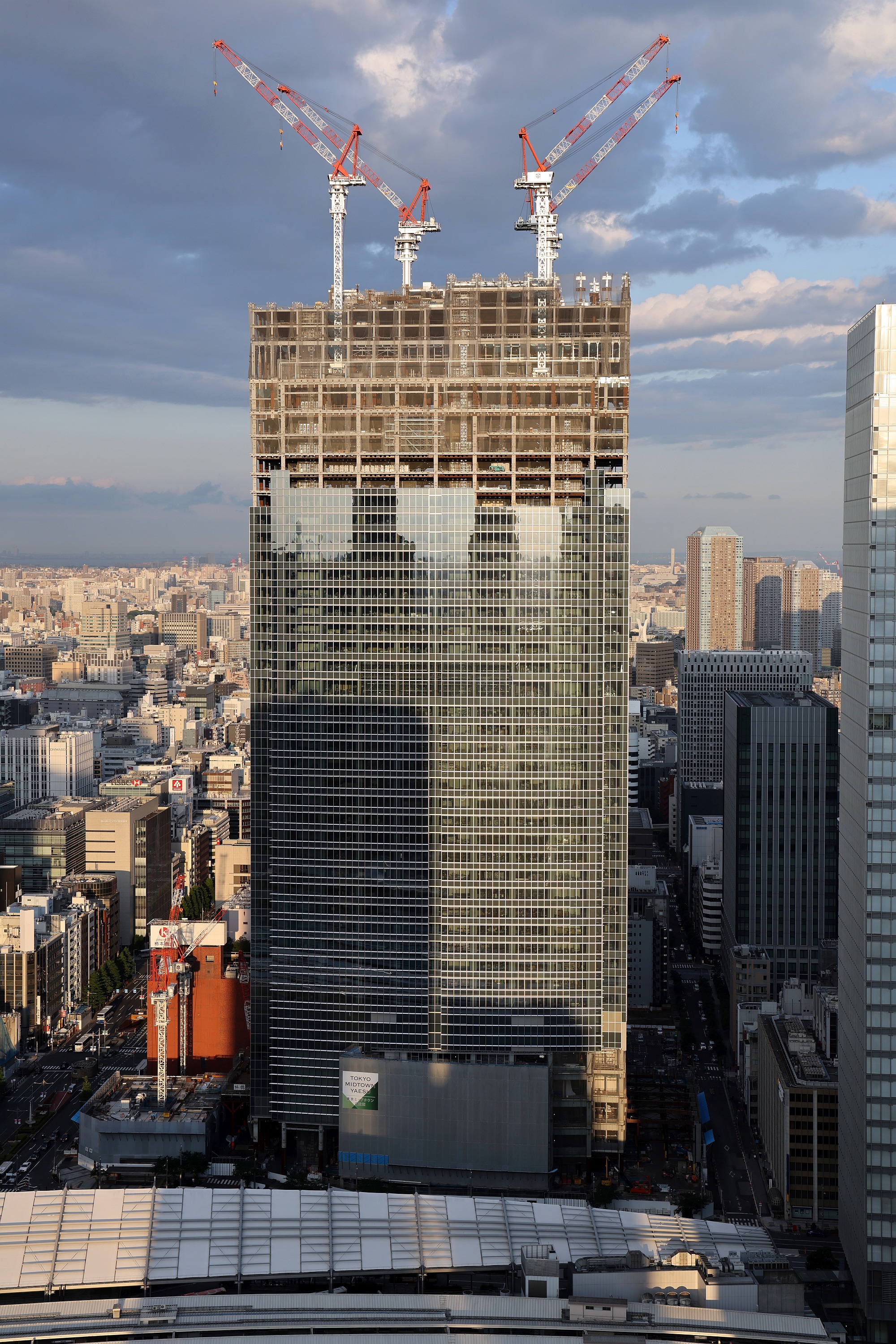 地上45階、高さ240m「東京ミッドタウン八重洲」の建設状況！最上部の