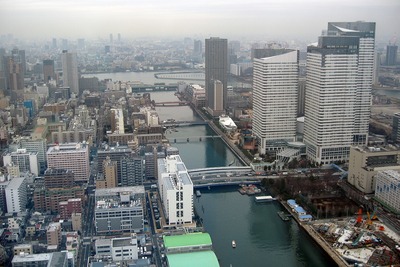 THE TOKYO TOWERSから見た勝どき東再開発予定地