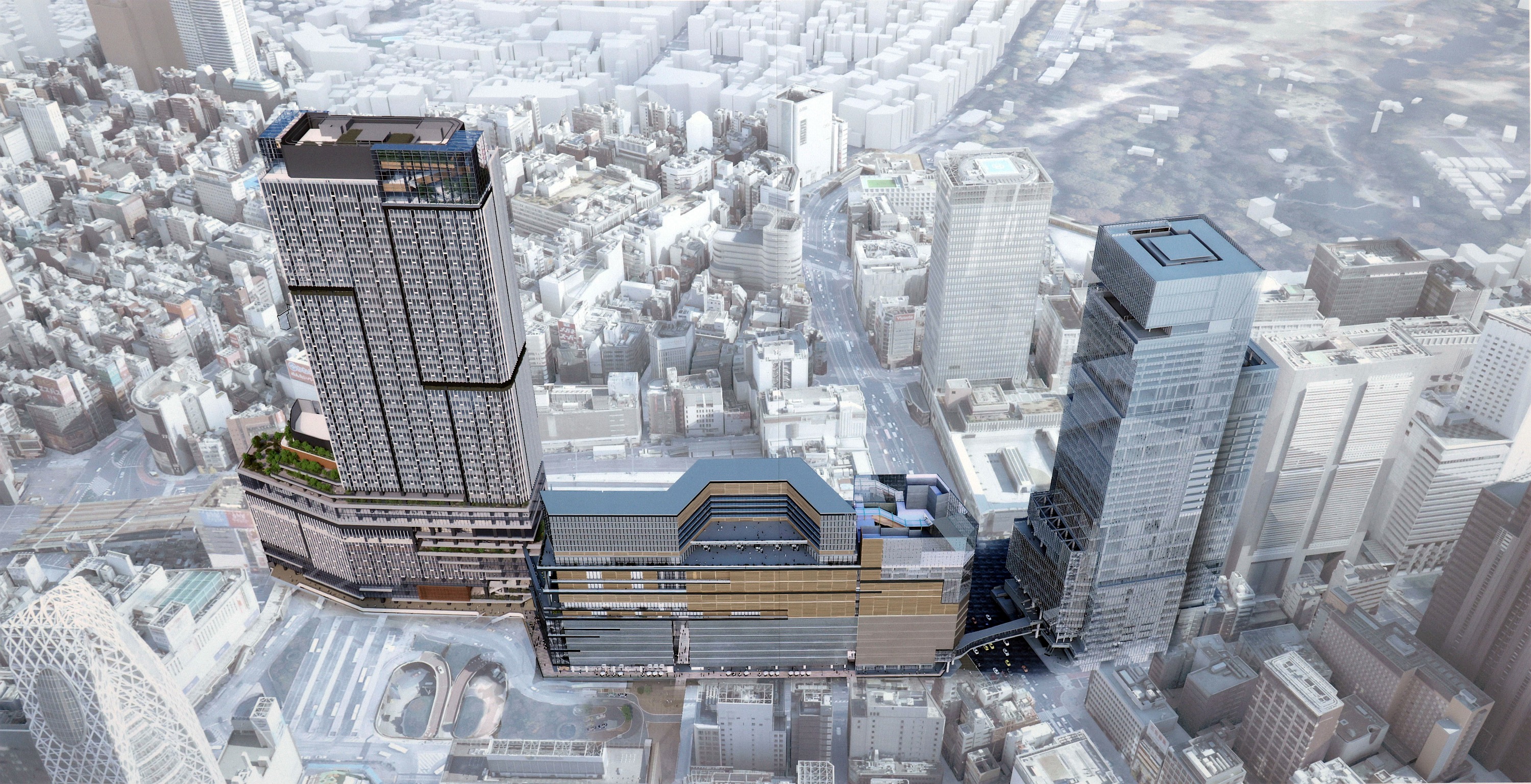 新宿迷子 新宿グランドターミナル構想】高さ258m 新宿駅西口地区開発A区
