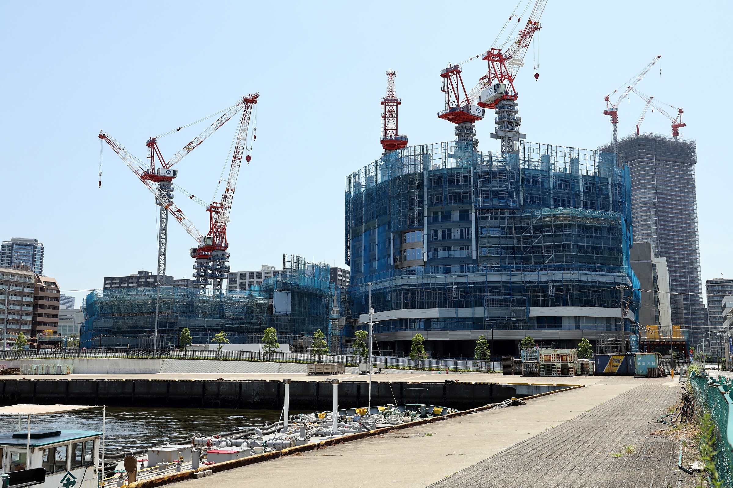 地上53階、高さ189m「ザ 豊海タワー」の建設状況！勝どき駅徒歩