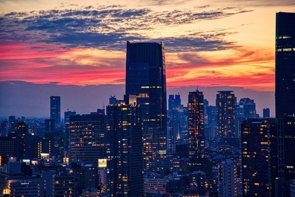 東京タワーからの夕焼け