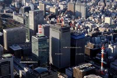 大手町フィナンシャルシティの空撮