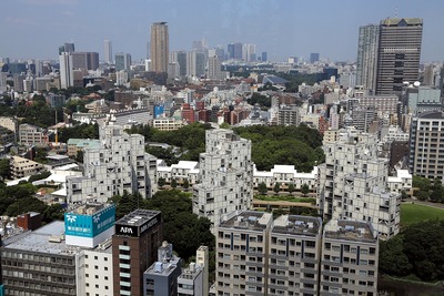 アークヒルズ サウスタワー屋上庭園スカイパークからの眺め