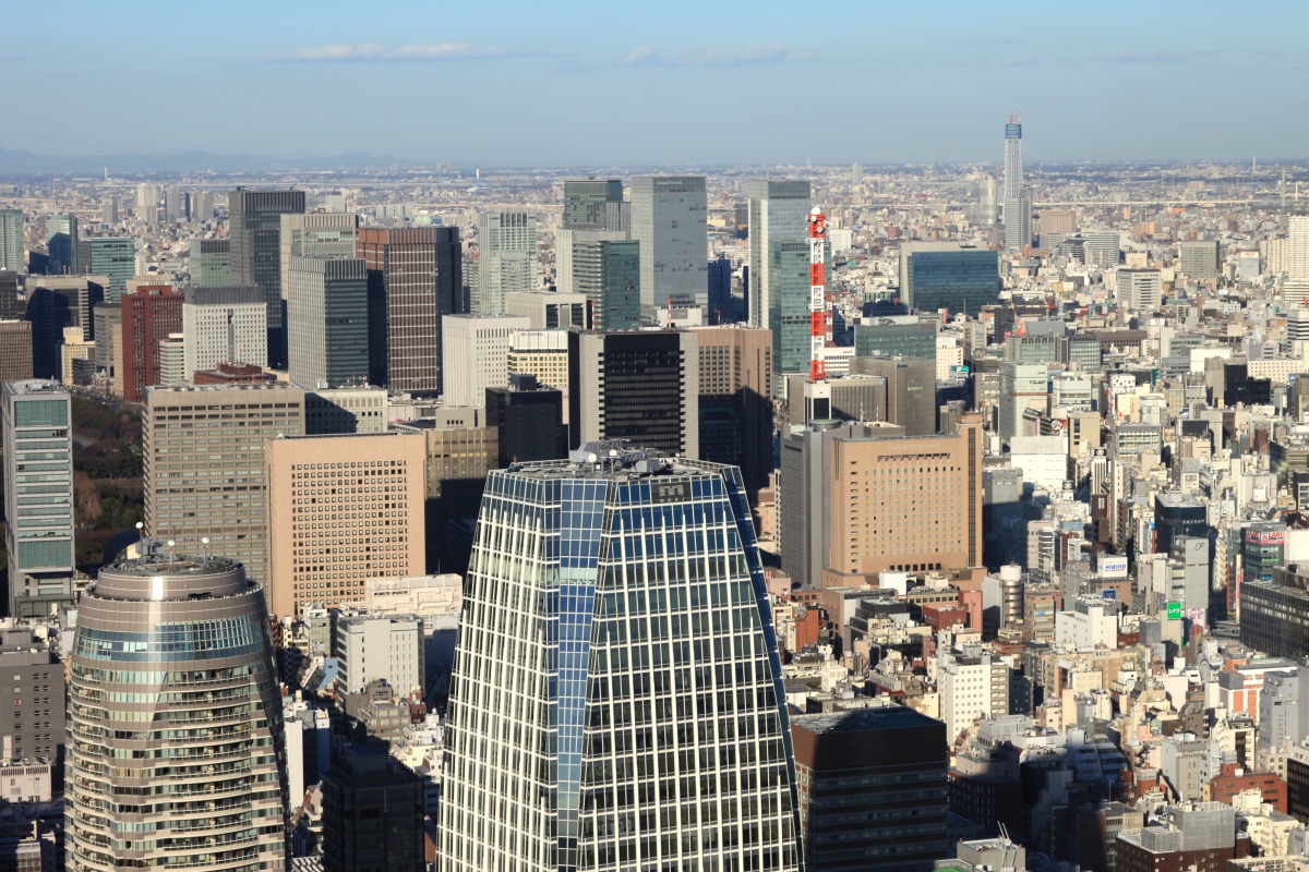 東京タワーから東京スカイツリー 超高層マンション 超高層ビル