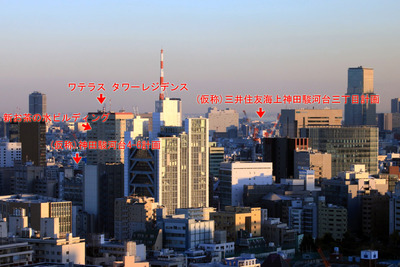 文京シビックセンターから御茶ノ水方面の眺め