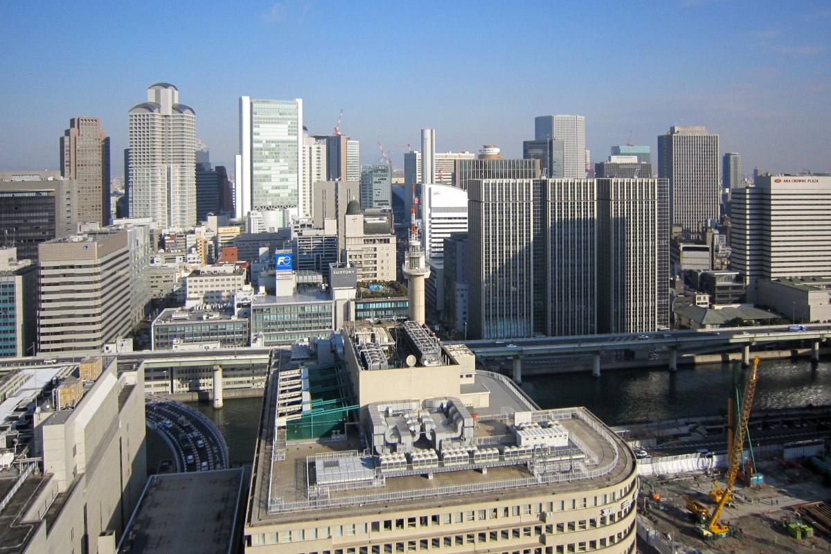 アパホテル から梅田の超高層ビル群 超高層マンション・超高層ビル
