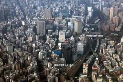 空撮 神田淡路町周辺の再開発