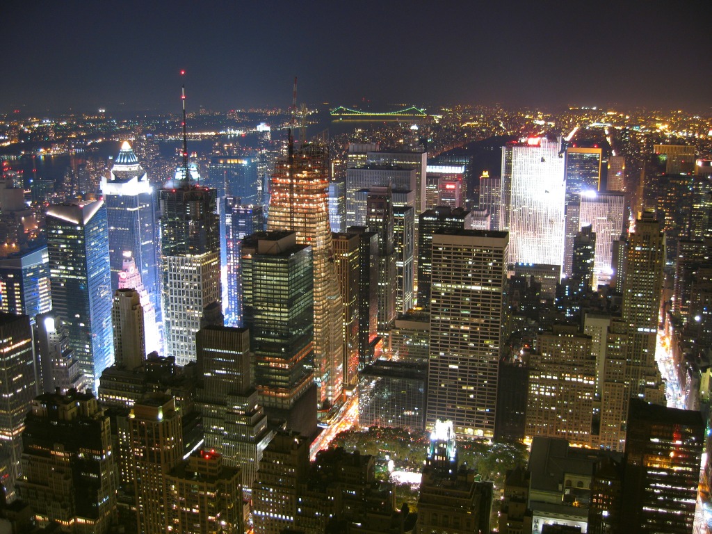 ニューヨークの夜景 超高層マンション 超高層ビル