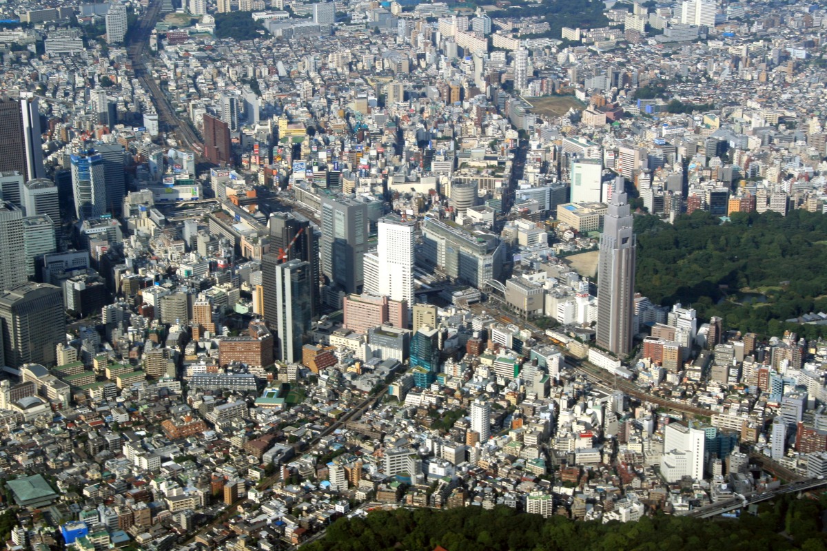 空撮 新宿 代々木 超高層マンション 超高層ビル