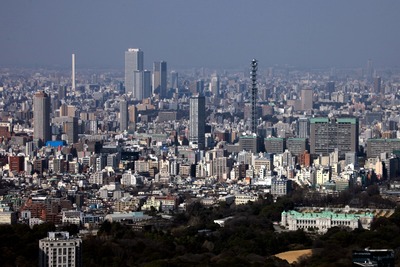 六本木ヒルズから見た池袋方面の超高層ビル群