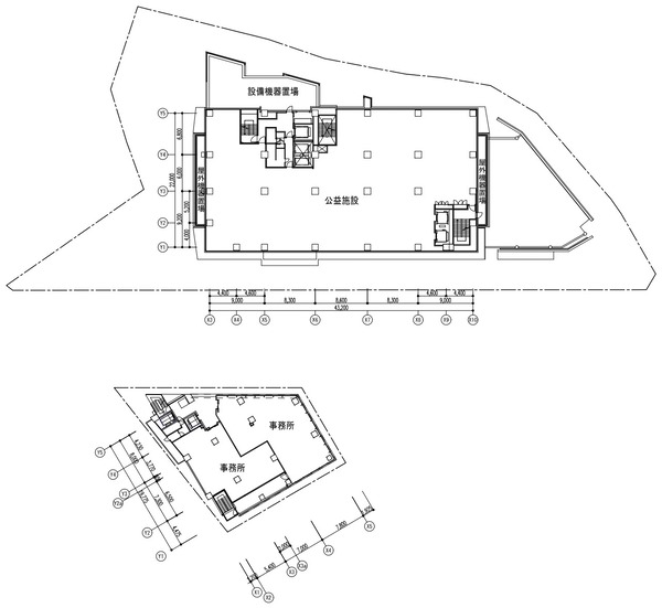 石神井公園駅南口西地区第一種市街地再開発事業 4階平面図