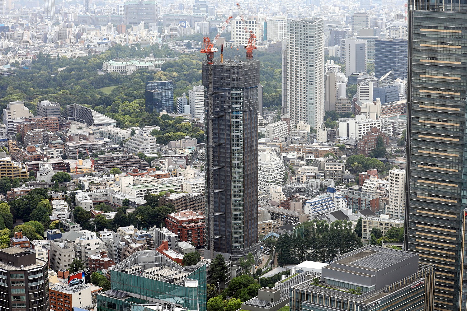 地上44階「パークコート赤坂檜町ザ タワー」の建設状況（2017.5