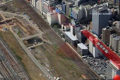 泉岳寺駅周辺の空撮