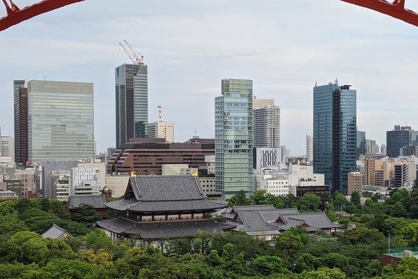 東京タワーのオープンエア外階段ウォーク