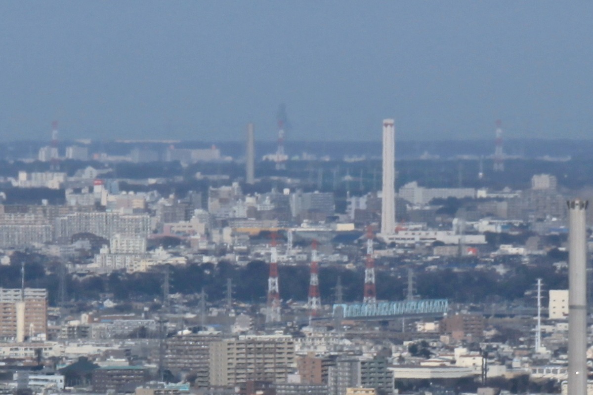 東京タワーから牛久大仏 超高層マンション 超高層ビル