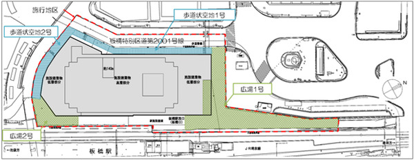 板橋駅板橋口地区第一種市街地再開発事業 配置図