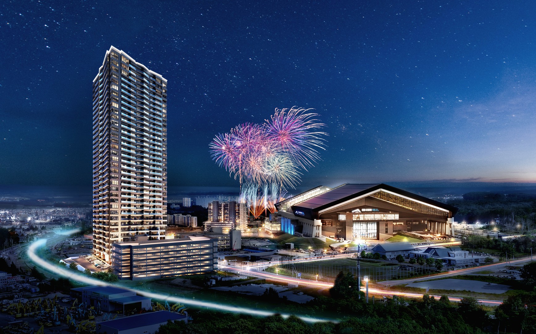 地上36階、高さ130m「(仮称)北広島市新駅タワープロジェクト」が着工